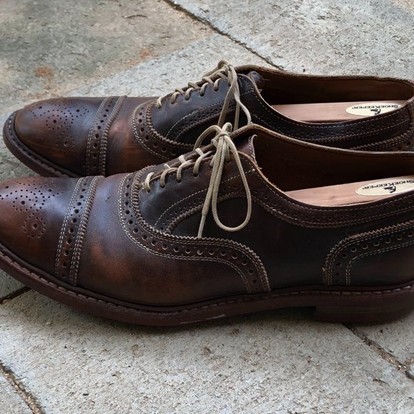 Allen Edmonds Strandmok Brogue Leather Dress Shoes - Picture 7 of 16